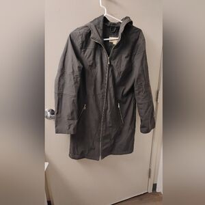 Michael Kors Womens Fuzzy Lined Hooded Coat Sz L